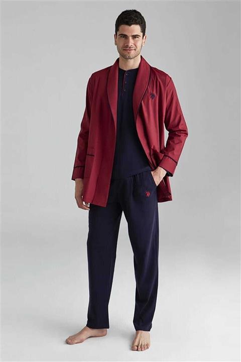 U.S. Polo Assn. Bordo Robdöşambr 5'li Damat Çeyiz Seti