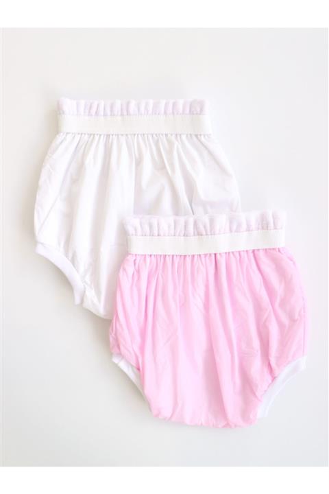 Şenses Online Bebek 2 Li Alıştırma Kilotu Pembe-beyaz