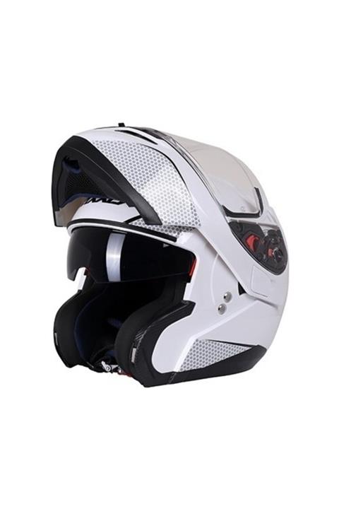 AXXIS Roc Sv Kask - Solid Gloss Pearl White Kask