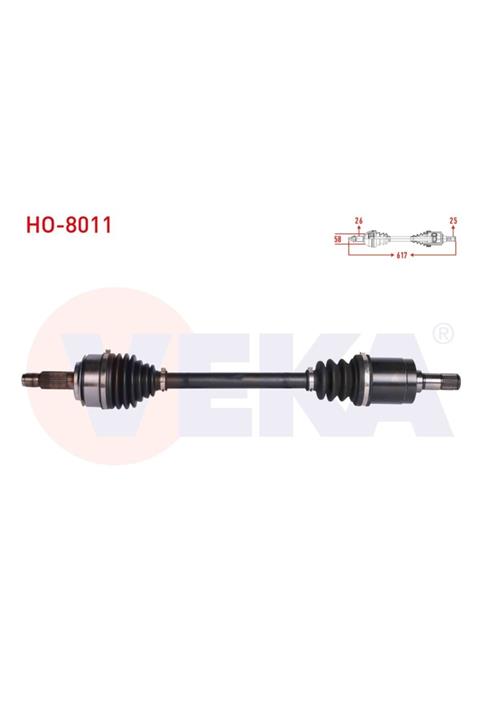 ünlü oto Komple Aks Sol On Honda Cıvıc Ix 1.6i 5 A-t Uzunluk 617 Mm 2012-2016