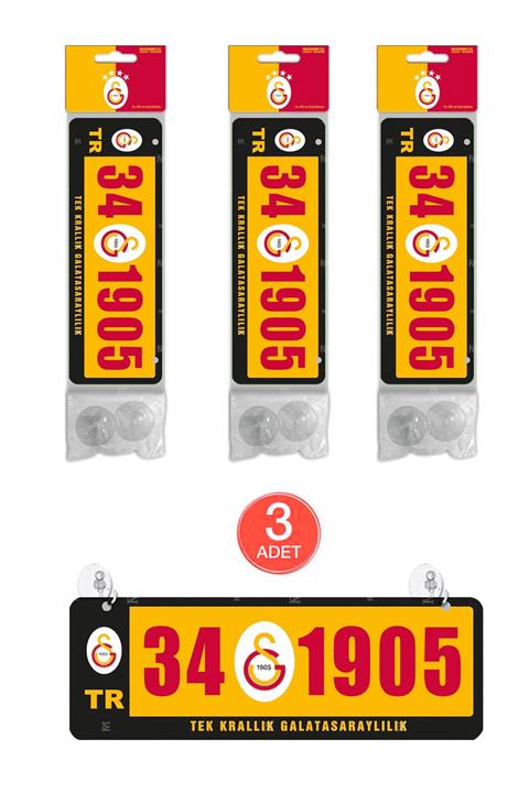 Galatasaray Lisanslı Vantuzlu Plaka Koku 3 Adet