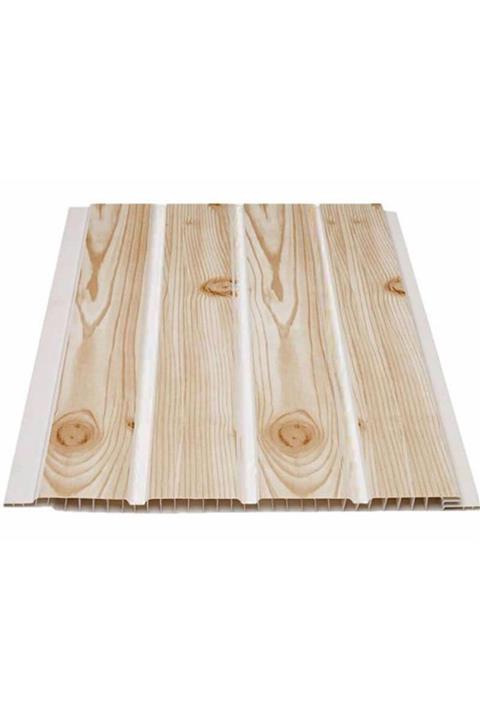SerProfil Fındık Ahşap Desen Plastik Pvc Duvar Tavan Lambiri / 20 Adet 20cm X 1,5 Metre - 6 Metrekare