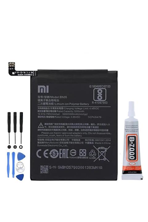 TURANTECH Tam Orjinal Xiaomi Redmi 5 Pil Batarya Bn35 3300 Mah Yeni Tarihli Garantili Ürün