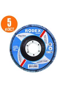 Badem10 Rodex Zirkonyum Oksit Avuç Içi Taşlama Flap Disk Zımpara 115 mm 80 Kum 5 Adet