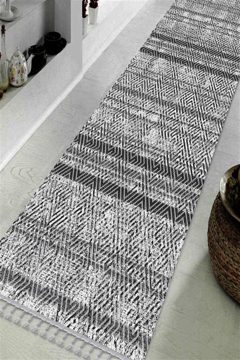 KIVIRCIK HALI En 150 cm Yıkanabilir Pamuk Taban Saçaklı Dijital Baskı Yolluk 150x200 Is-700-g