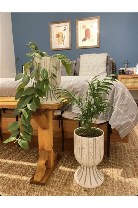 AYIŞIK Büyük Kadeh Seramik Saksı