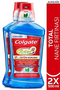 Colgate Total Nane Fırtınası Plağa Karşı Tam Koruma Ağız Bakım Suyu 500 Ml X 2 Adet