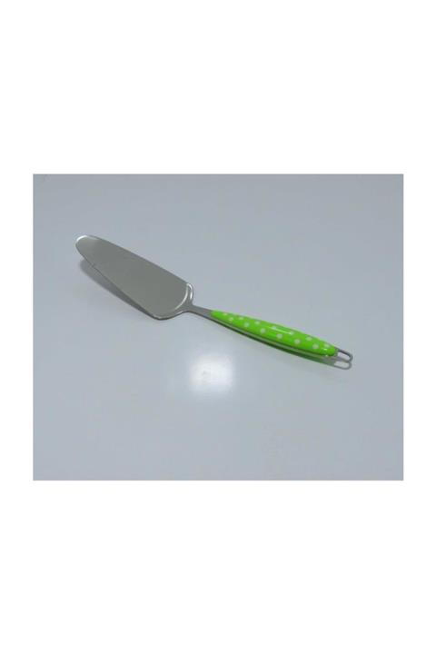 Emr züccaciye Puantiye Saplı Servis Spatula - Kürek 26 cm Yeşil