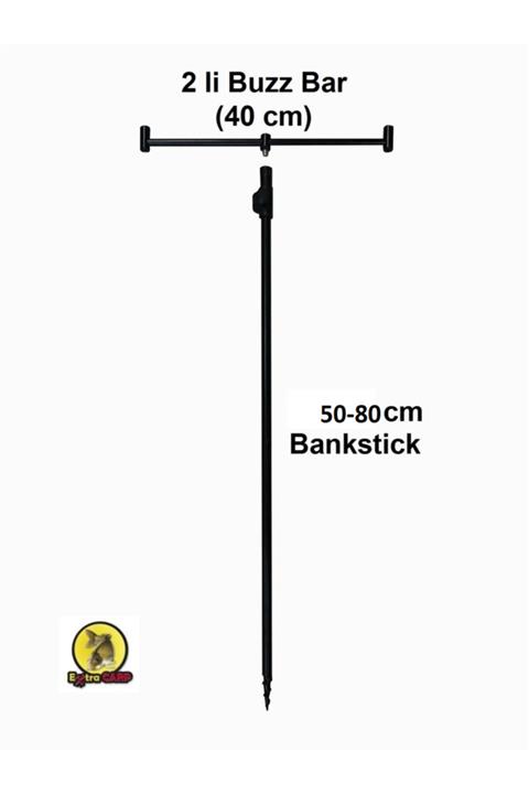Extra Carp Bank Stick & Buzz Bar Seti 50-80cm