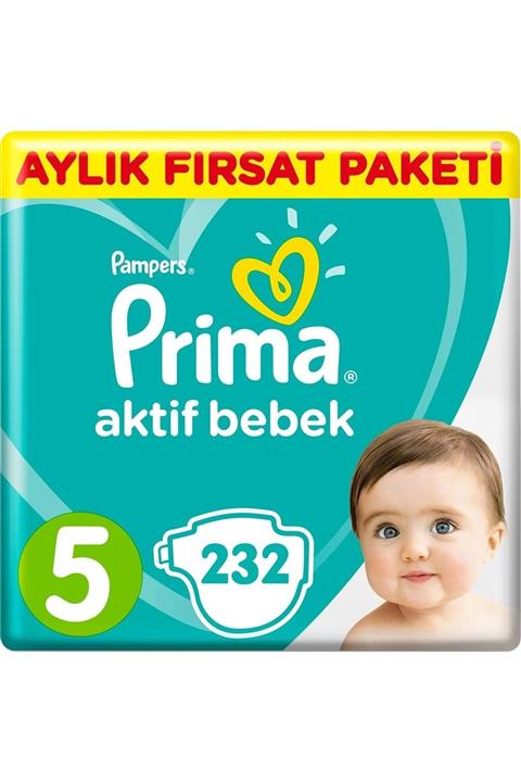 Prima Dev Aylık Fırsat Pk No:5 (11-16Kg) Junior 232 Adet (2Pk*116)