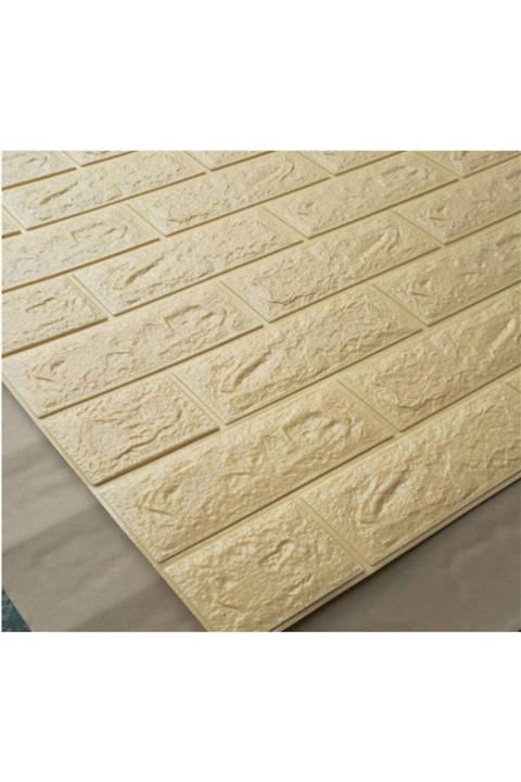 Renkli Duvarlar Nw09 Parlak Sarı Kendinden Yapışkanlı 3d Dekoratif Duvar Paneli