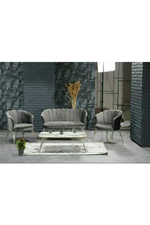 ARYANS HOME Papatya Çay Seti Koltuk Takımı 2+1+1 Li Takım