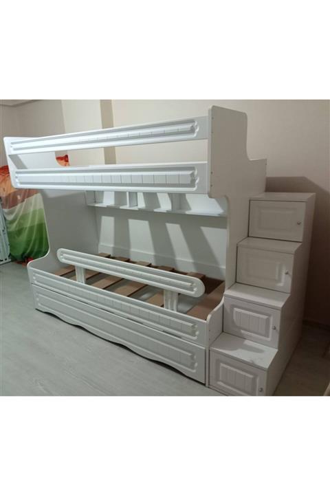 MEDEFE HOME Country Model Korumalı (90*190) 3'lü Yavrulu Ranza