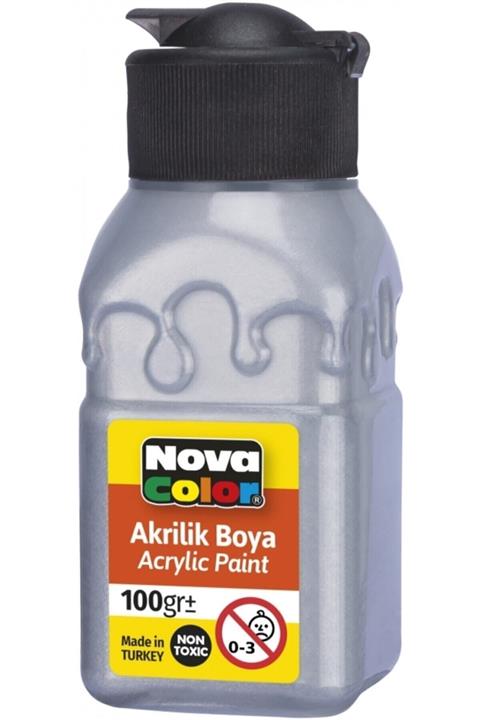 Nova Color Akrilik Boya Şişe 100 Cc Gümüş Nc-2036