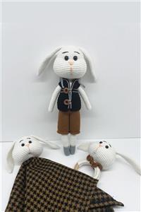 ENESRABUTİK Amigurumi Oyuncak Tavşan Yenidoğan Set (uyku Arkadaşı Çıngırak)