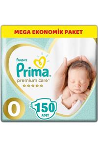 Prima Premium Care Bebek Bezi Beden:0 (1.5-2.5kg) Prematüre 150 Adet Mega Ekonomik Pk