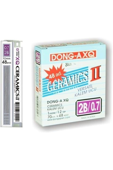 DongA Donga Ceramics 0,7 2b Kurşun Kalem Ucu 70 Mm 48´li Tüp 12´li Kutu