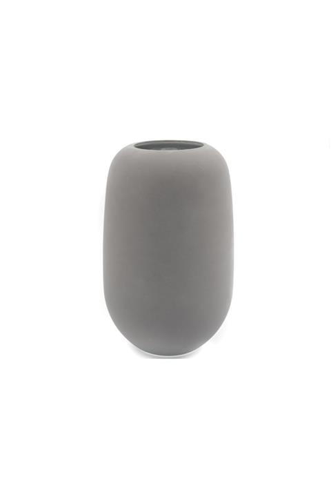 Mikasa Moor Gri Mat Uzun Cam Vazo 13x26cm