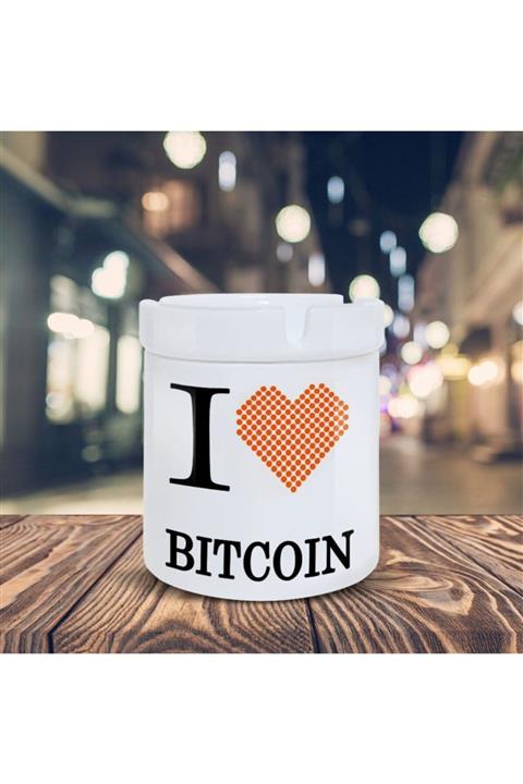 Asilmeydan I Bitcoın Para Birimi Baskılı Küllük Seramik Kül Tablası-20879