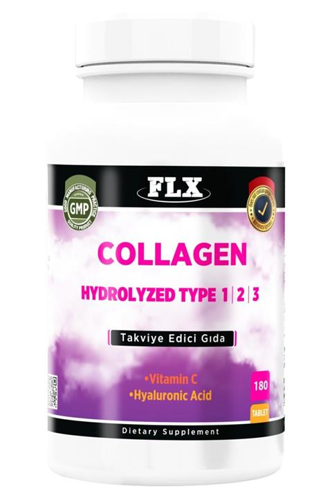FLX Kollajen Vitamin C Hyaluronic Acid Collagen Tip 1-2-3 180 Tablet