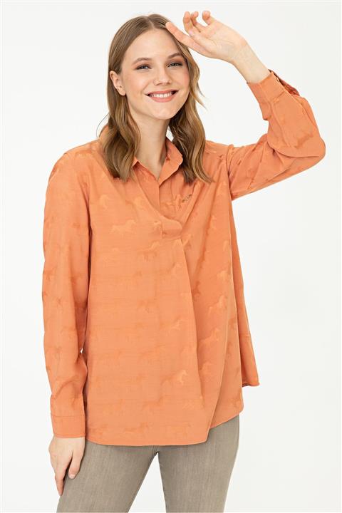U.S. Polo Assn. Turuncu Kadın Gömlek