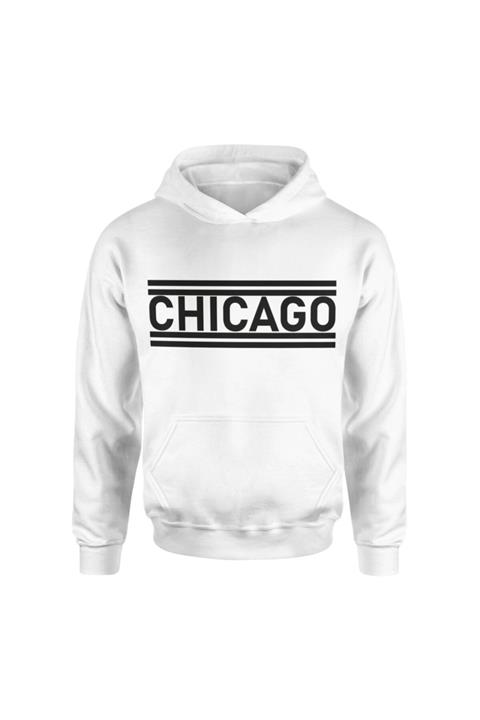 NSJ SPORTIVE Beyaz Chicago Bulls Line Hoodie