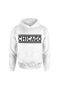 NSJ SPORTIVE Beyaz Chicago Bulls Line Hoodie