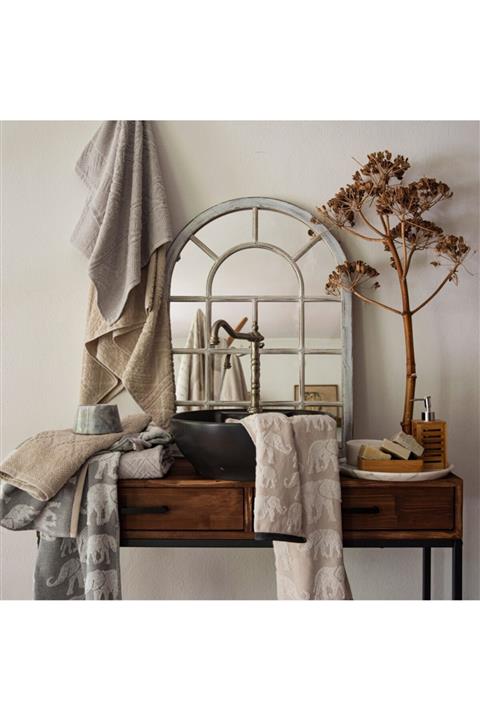 QArt Ahşap Pencere Ayna - Beyaz