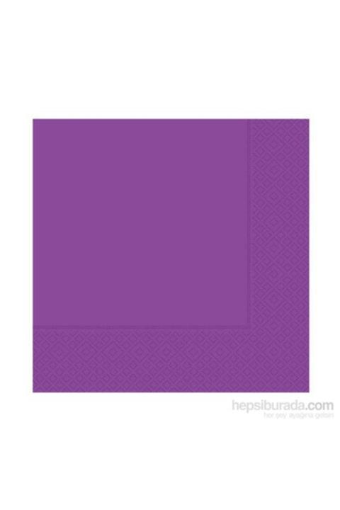 emyt23 Mor Renk Çift Katlı Kağıt Peçete 20 Adet