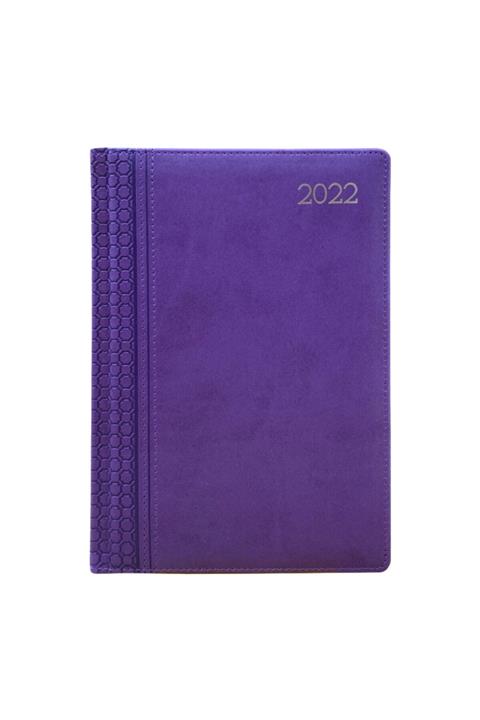 KILAVUZ REKLAM Çanta Boy Günlük 2022 Ajanda Mor