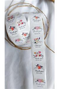 Çikoleyt Design Yapışkanlı Etiket - Thank You Gift For You (2,5 Cm) 50 Adet