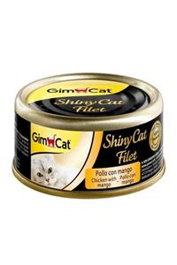 Gimcat Shiny Cat Kıyılmış Tavuk Fletolu Mangolu Kedi Konservesi 70 Gr