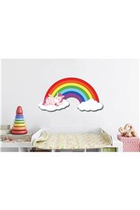 Babyroom Bulut ve Unicorn Ahşap Duvar Süsü