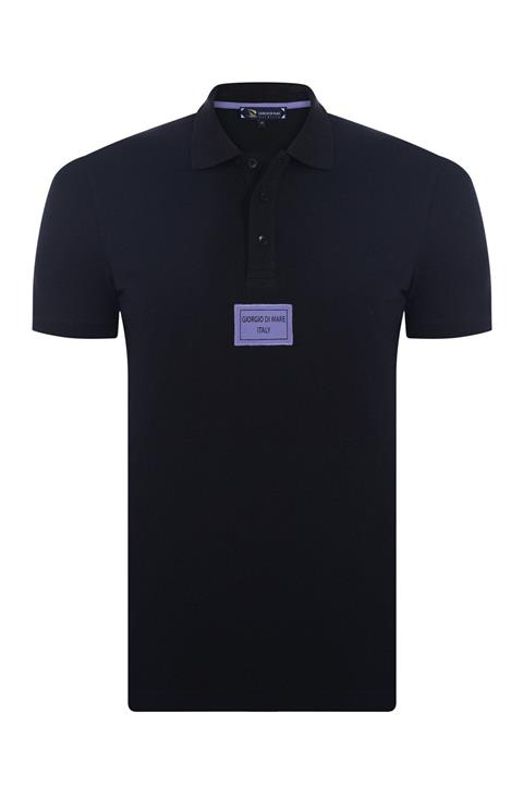 Giorgio Di Mare Erkek Siyah Kısa Kollu Polo T-shirt
