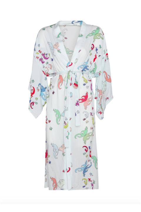 iodes Kadın Açık Mavi Uzun Kimono