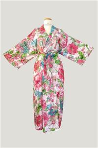 KİMONOTTO Çiçek Desenli Kuşaklı Kimono