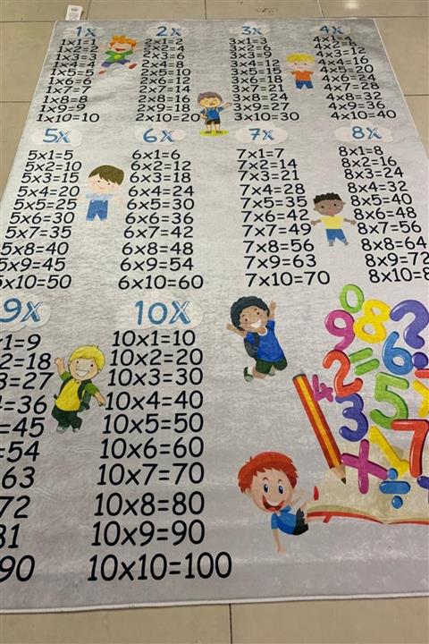 DECOSER HALI Çarpım Tablolu Kilim Tabanlı Halı