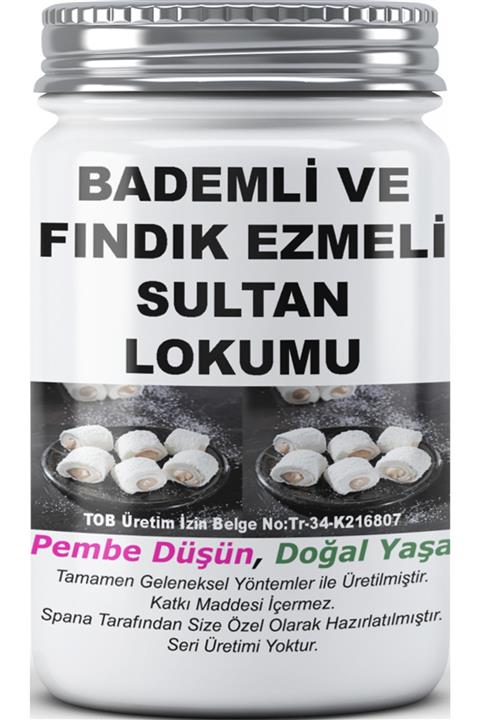 SPANA Bademli Ve Fındık Ezmeli Sultan Lokumu Ev Yapımı Katkısız 330gr
