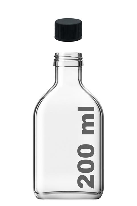 Afracam Cold Brew Şeffaf 200 ml Sızdırmaz Siyah Plastik Kapaklı Boş Cam Şişe Soğuk Kahve