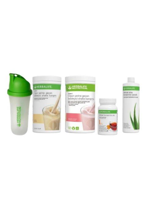 Herbalife Başlangıç Seti-26 1 Ahududulu 1 Vanilyalı 50g Şeftalili Çay Aleo İçecek Shaker
