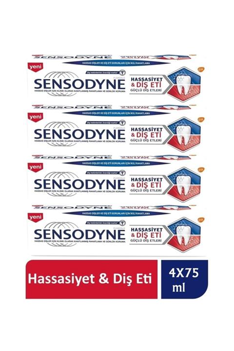 Sensodyne Diş Macunu Hassasiyet & Diş Eti 4x75ml