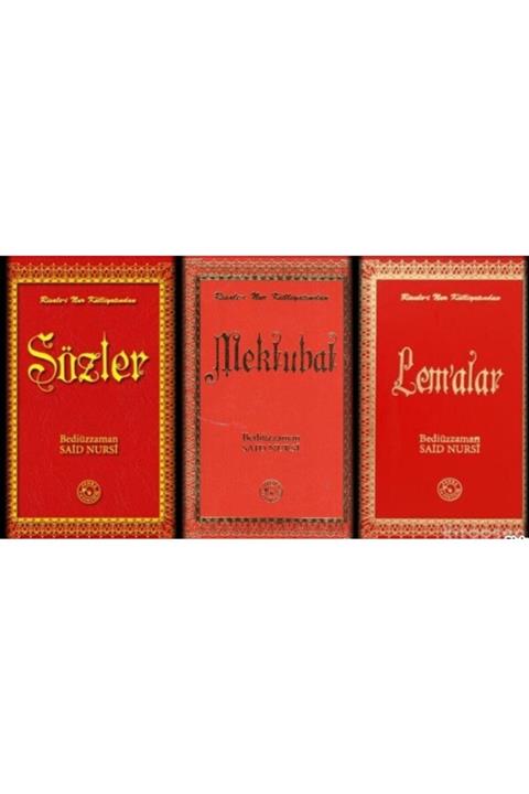Zehra Yayıncılık Büyük Boy Risale-i Nur Külliyatından Sözler Mektubat Lemalar Lügatlı 3 Lü Set 17x24 Cm