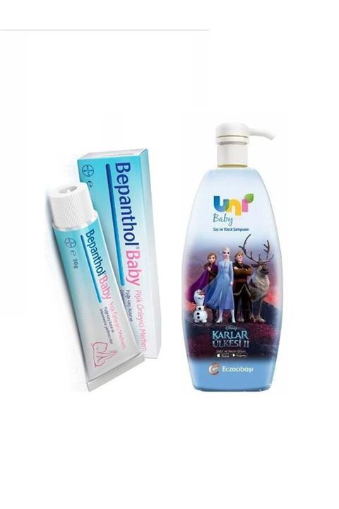 Uni Baby Frozen Şampuan 700 ml+ Parabensiz Pişik Kremi 30 gr