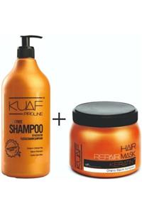 Kuaf Tuzsuz Şampuan 1000ml +keratin Saç Maskesi 500 ml