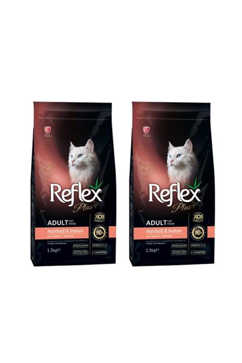 Reflex Plus Somonlu Hairball Yetişkin Kedi Maması 1,5 Kg 2 Adet