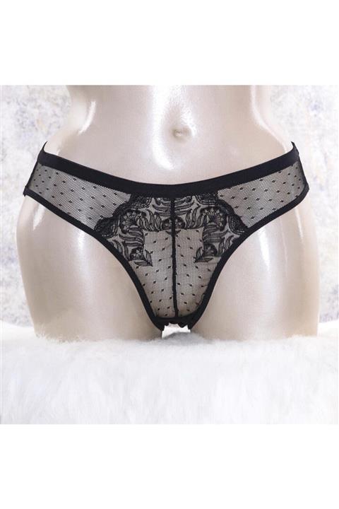 EliteWomans Kadın Siyah Slip