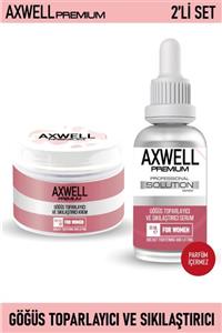 RC COSMETİCS Axwell Premium Göğüs Sıkılaştırıcı Ve Toparlayıcı 2'li Göğüs Bakım Seti (serum 30ml+ Krem 100ml)