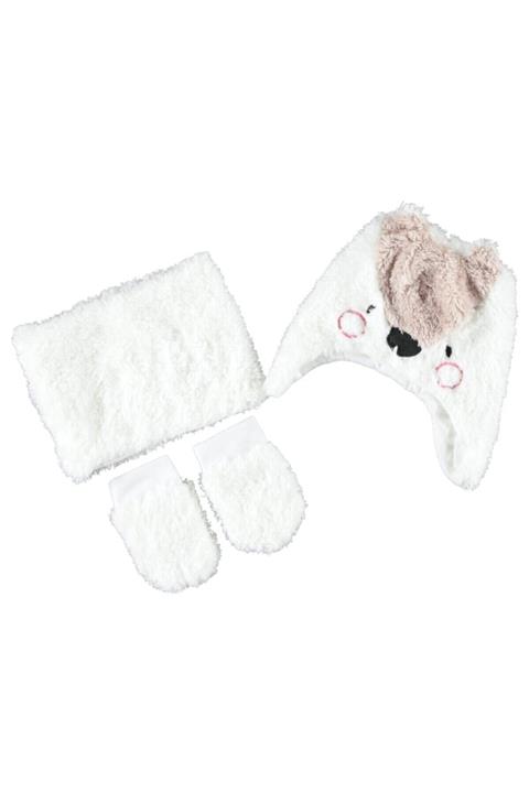 DDG Kids (1 ADET) Peluşlu Kız Atkı Bere Takım 3/12 Ay