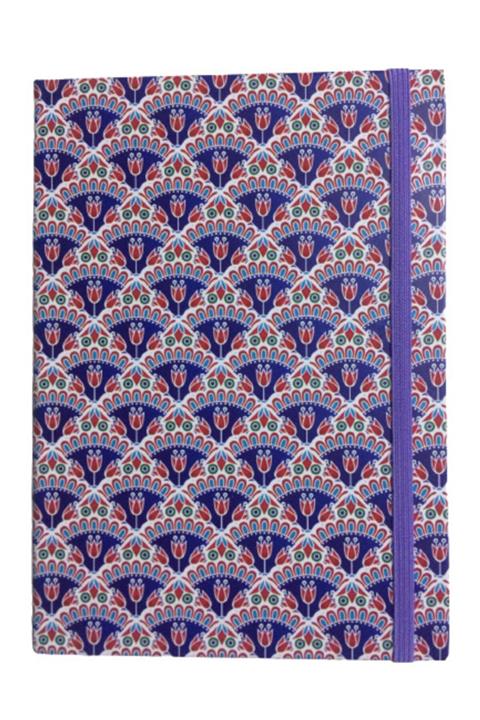 Gingko Kırmızı Gül Mor Renk Ipli Sert Kapak Günlük Ajanda Renkli Kağıt Baskı Çizgili Defter
