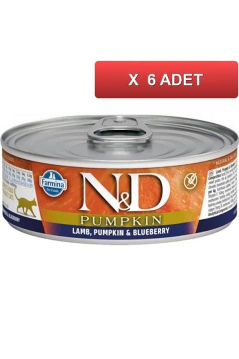 N&D Nd Balkabaklı Kuzu Etli Kedi Konservesi 80 Gr (6 Adet)